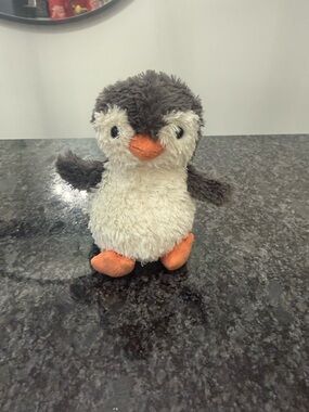 NWT Jellycat Peanut Penguin - Gray, White & Orange